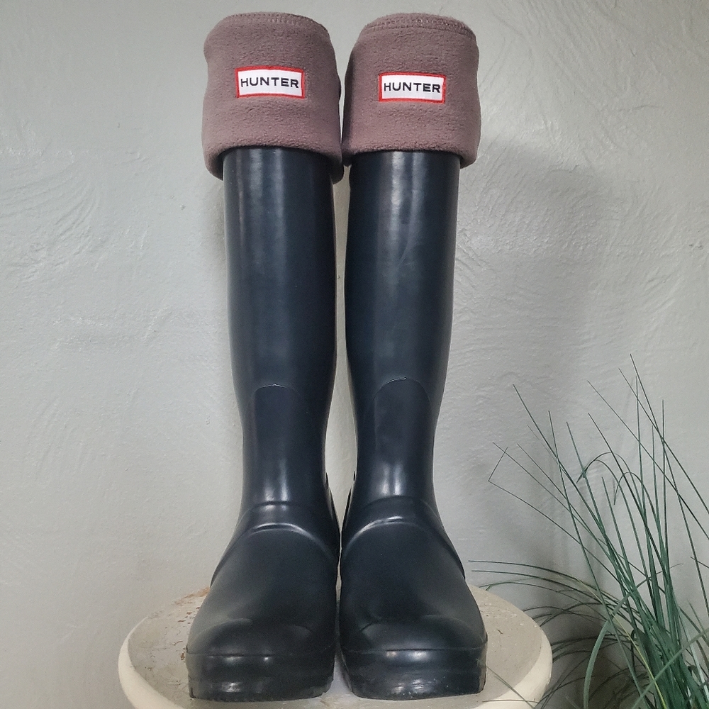 Hunter boots w/ socks